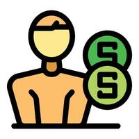 Crowdfunding investor supporting startup project with money and resources vector