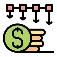 Money transfer showing blockchain transaction and finance vector