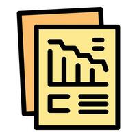 Analyzing financial data with graphical reports vector
