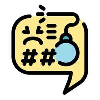 Cyberbullying and offensive language spreading like a bomb in social media vector