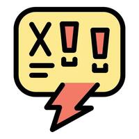 Exclamation and multiplication symbols with lightning bolt showing an energetic message vector
