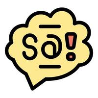 So speech bubble showing confusion and surprise vector
