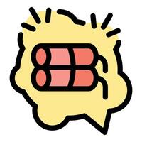 Dynamite sticks exploding inside comic speech bubble with yellow background vector