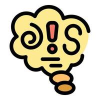 Sos message inside thought bubble showing need for help vector