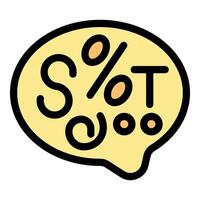 Creative use of symbols in speech bubble design vector