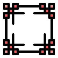 Geometric abstract design with red accents vector