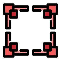 Red square pattern forming a frame with white background vector