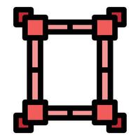 Transform tool showing rotation and scaling handles in image editing software vector