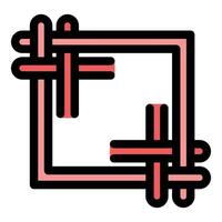 Abstract geometric design with intersecting lines vector