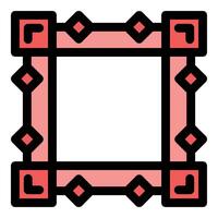 Decorative geometric frame with bold design elements vector
