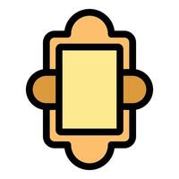 Decorative frame with rounded edges and central rectangle emphasizing elegance and simplicity vector