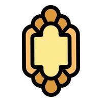 Ornate geometric pattern with bold outline design vector