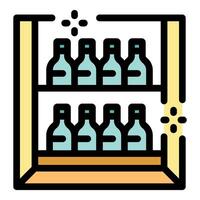 Wine rack storing bottles, displaying collection of wine bottles in modern and stylish way vector