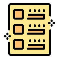 Organized checklist with three bullet points vector