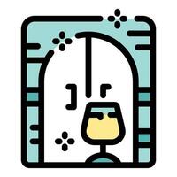 Wine tasting in a cozy cellar setting vector