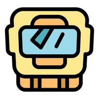 Futuristic robot head with geometric design vector