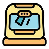 Retro style toaster icon with bold outline vector