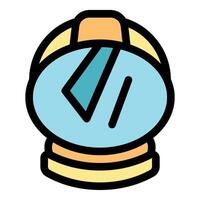 Crystal ball with abstract geometric design vector
