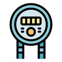 Digital water meter with modern design display vector