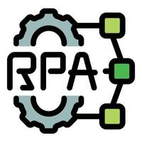 Robotic process automation concept with gear icons vector