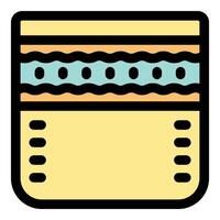 Orthopedic mattress layers showing memory foam, latex, and springs vector