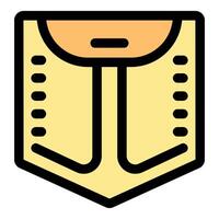 Minimalist line art of a pocket design vector
