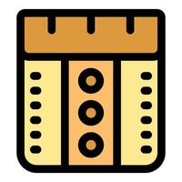 Colorful icon of a spiral notebook with circles vector