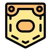 Pocket with rounded patch and rivets representing storage and fashion vector