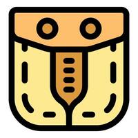 Cartoon style icon of a pocket with buttons vector