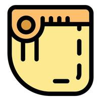 Measuring tape icon with ruler and stitching vector