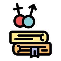 Exploring gender symbols with books and knowledge vector