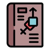 Detailed planning diagram with flowchart elements vector