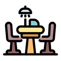 Cozy cafe setting with minimalist design vector