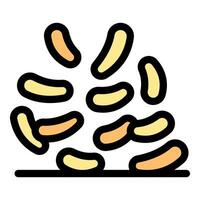 Abstract illustration of falling yellow beans vector