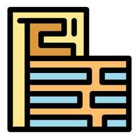 Abstract building design with geometric patterns vector
