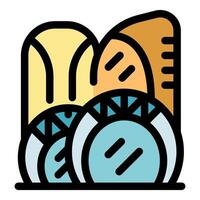 Colorful abstract shapes creating a visually appealing design vector