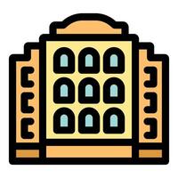 Iconic architectural building with arched windows vector