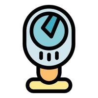 Modern web camera showing clock interface and control buttons vector