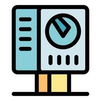 Modern data analysis icon with graph elements vector