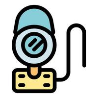 Dashcam recording road and showing speed limit information vector