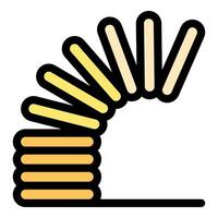 Abstract illustration of a bouncing spring toy vector