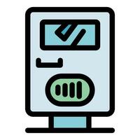 Simplified vending machine icon with modern design vector