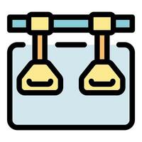 Simplified icon of bus passenger handles vector