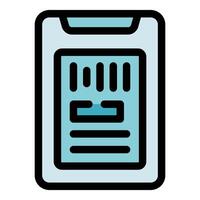 Digital clipboard icon for data management applications vector