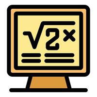 Mathematical expression displayed on computer screen vector