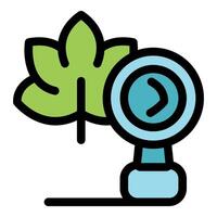 Smart farm sensor collecting data near green leaf vector
