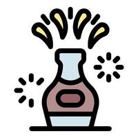 Celebratory vase with exploding confetti design vector