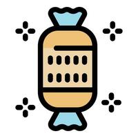Wrapped bread loaf with seeds, bakery product icon representing fresh food vector