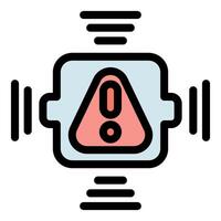 Smart home system sending alert signal with vibrations vector