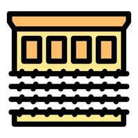 Train carriage icon showing passenger transportation by rail vector